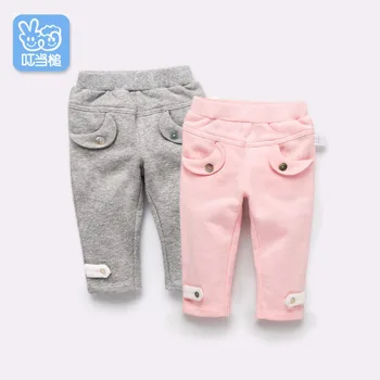 

Dinstry Spring and Autumn 1-3 years old baby girl casual pants baby cartoon long pants outerwear