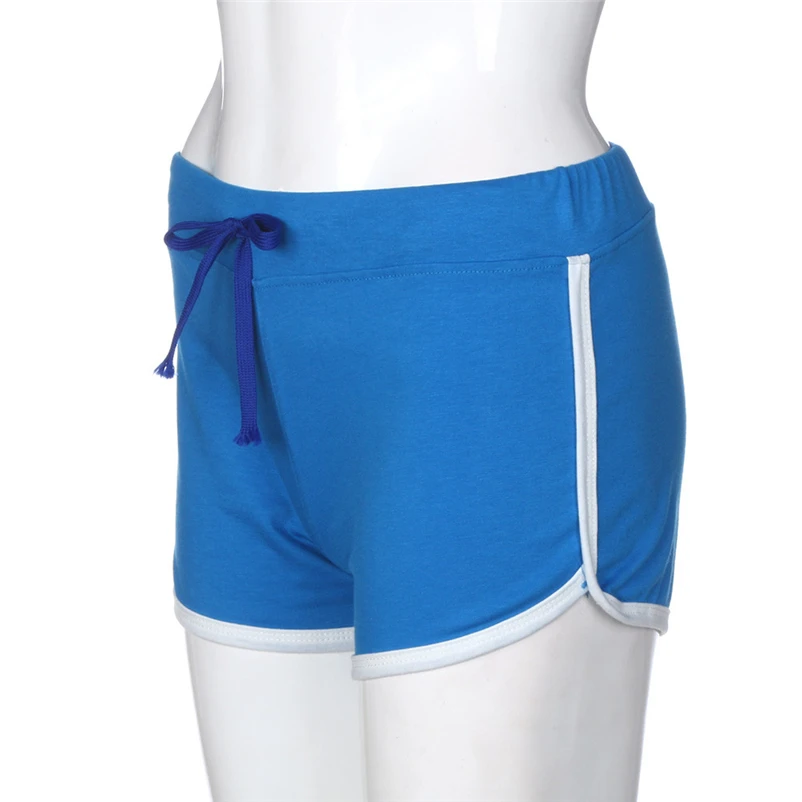 Women Yoga Shorts Summer Pants Women Sport Shorts Gym Workout Waistband Skinny Yoga Elastic Shorts #FS#4JU24 (10)