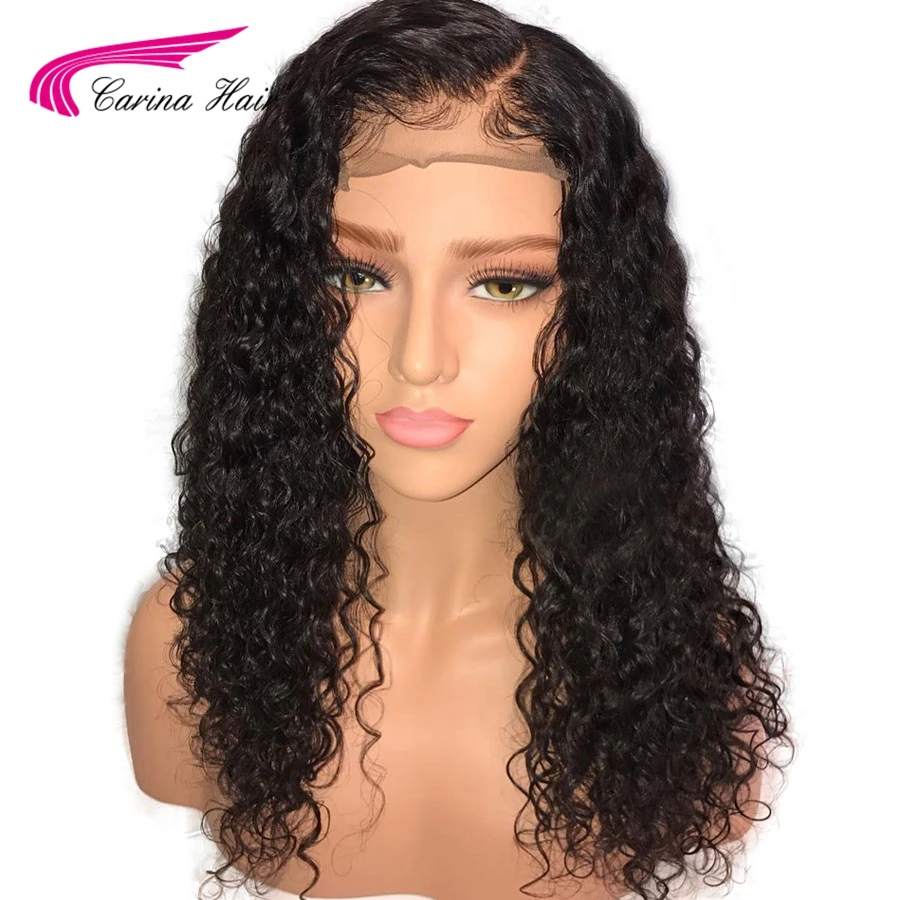 

Carina Brazilian Kinky Curly Lace Front Human Hair Wig with Baby Hair Remy Hair Glueless Wig Free Part Pre-Plucked Hairline