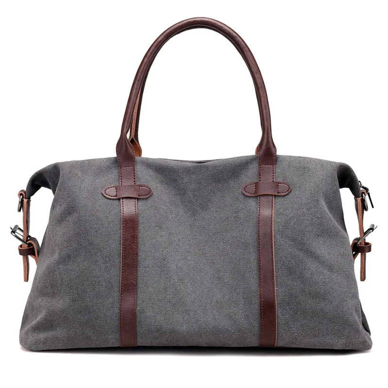 

Canvas Leather Men Travel Bag Carry on Luggage Duffel Bags Large Travel Tote Patchwork Weekend Crossbody Bag Overnight XA200WC