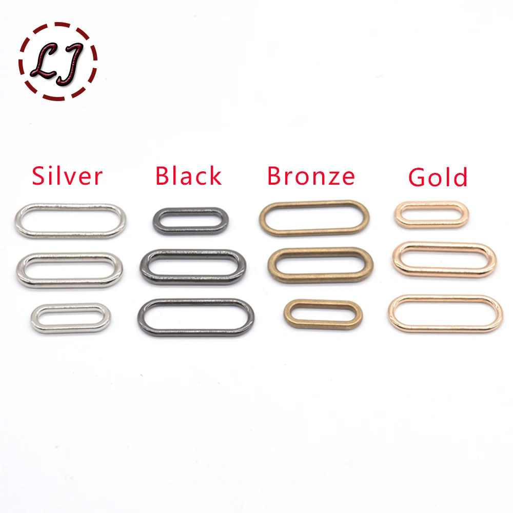20 teile/los silber gold bronze 20mm 25mm 30mm verbindung oval ring legierung metall schuhe taschen bekleidungs Schnallen DIY Zubehör nähen