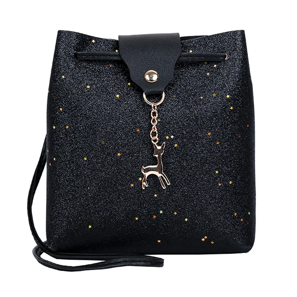 

HB@INS Hot sell Women's Dating Sequins Deer Leather Crossbody Bag Small Deer Generous Shoulder Bag