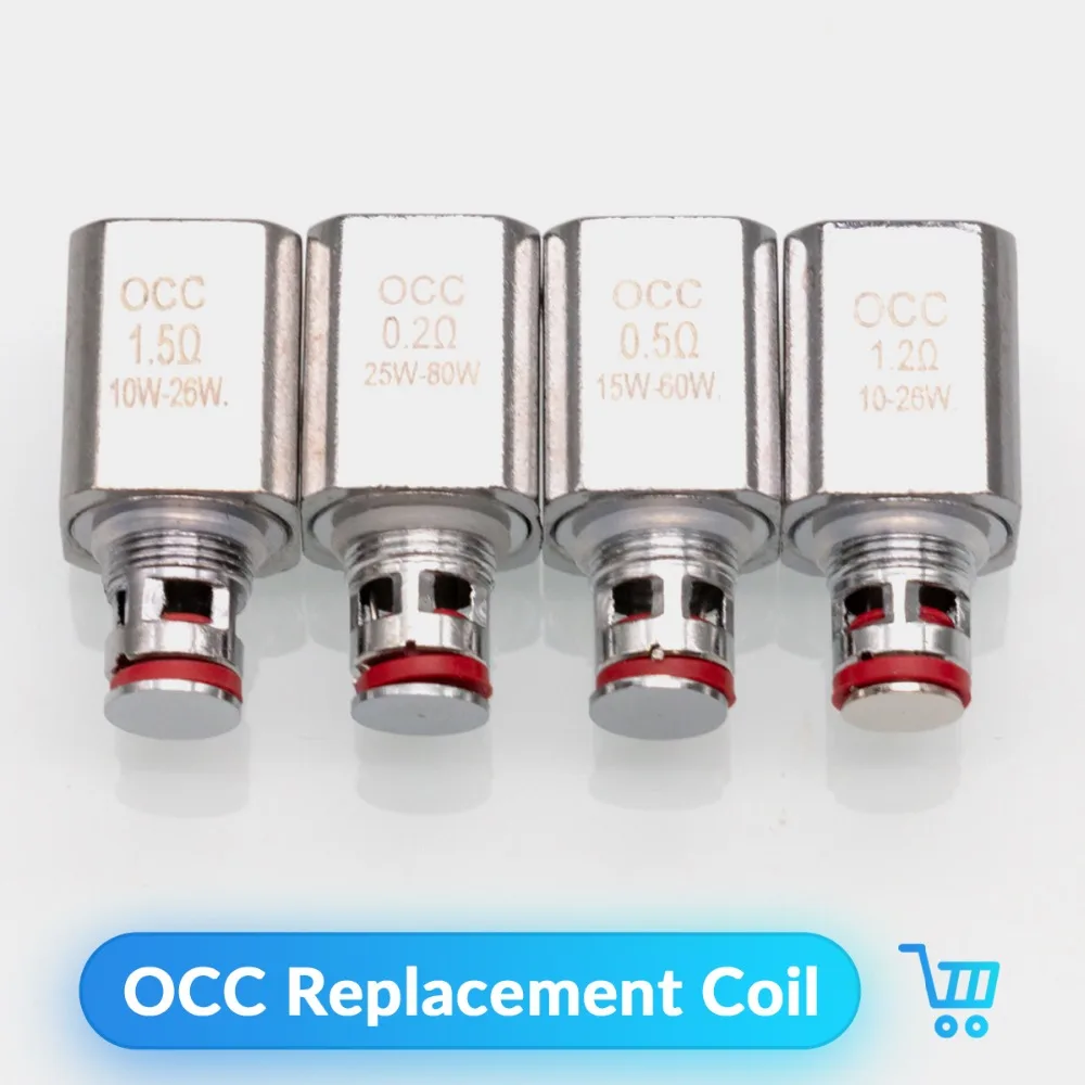 

Volcanee 5pcs OCC Replacement Coil 0.2ohm 0.5ohm 1.2ohm 1.5ohm for SUBTANK Mini Nano Plus Subox Tank Atomizer Vape OCC Coils