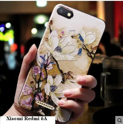 Чехол для Xiaomi Redmi 6A мягкий силиконовый чехол телефона из ТПУ с объемным тиснением
