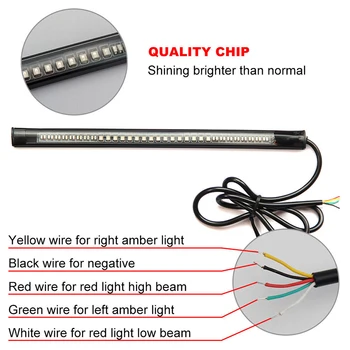

48LED LED Light Motorcycle Accessory Turn Signal Lamp License Plate 4pcs