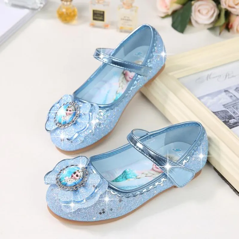 HaoChengJiaDe Flower Children Leather Shoes Princess Baby Girl Shoes For Kids Glitter Wedding Party Infantil Chaussure Enfant