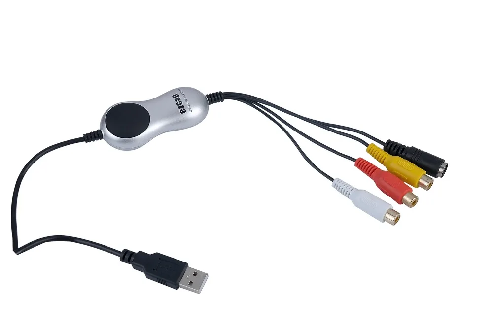Продажа Ezcap font b USB b font 2,0 видеозахвата V8 Hi8 DVD VHS адаптер DVR рекордер конвертер аналоговый видео аудио в цифровой для Windows 10 8,1 7
