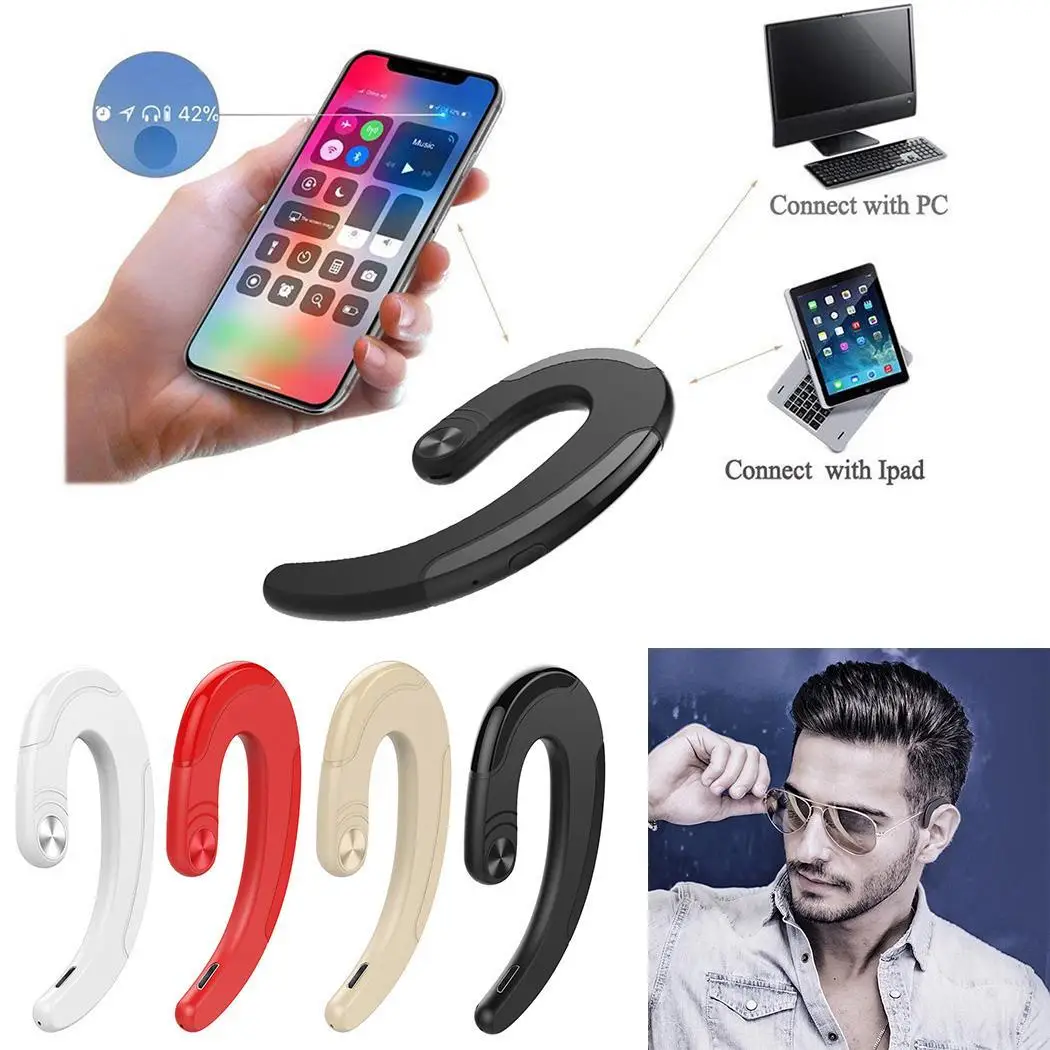 A2DP без AVRCP Bluetooth гарнитура проводящие наушники IOS затычки для ушей подвесные