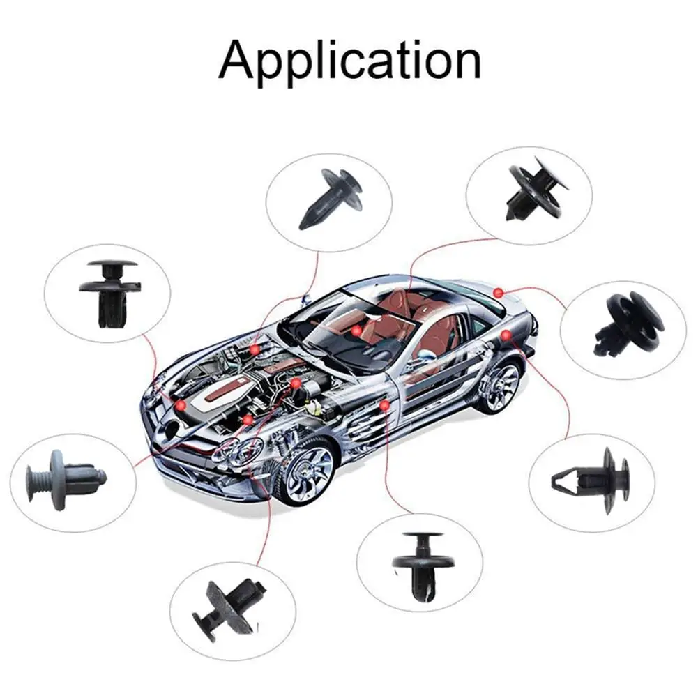 100 шт багажник винт комплект заклепок автомобильный бампер крыло для автоматическое пластиковое крепление зажимы