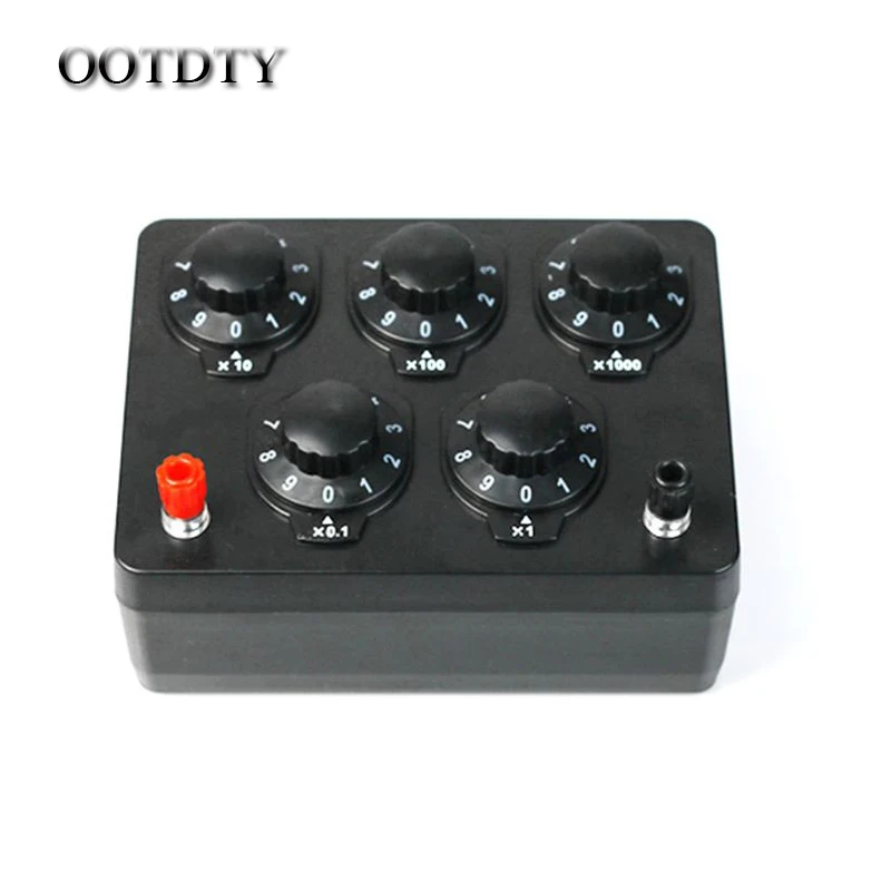 Kopen Ootdty 0 9999.9 Ohm Variabele Weerstand Doos Decennium Weerstand Experimentele Apparatuur Voor Fysieke School Onderwijs