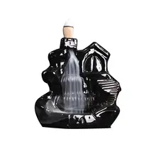 Выдворение благовоний горелка лотоса обратного потока керамический держатель для ароматических палочек фарфор домашний декор дым водопад кадильница для ароматерапии