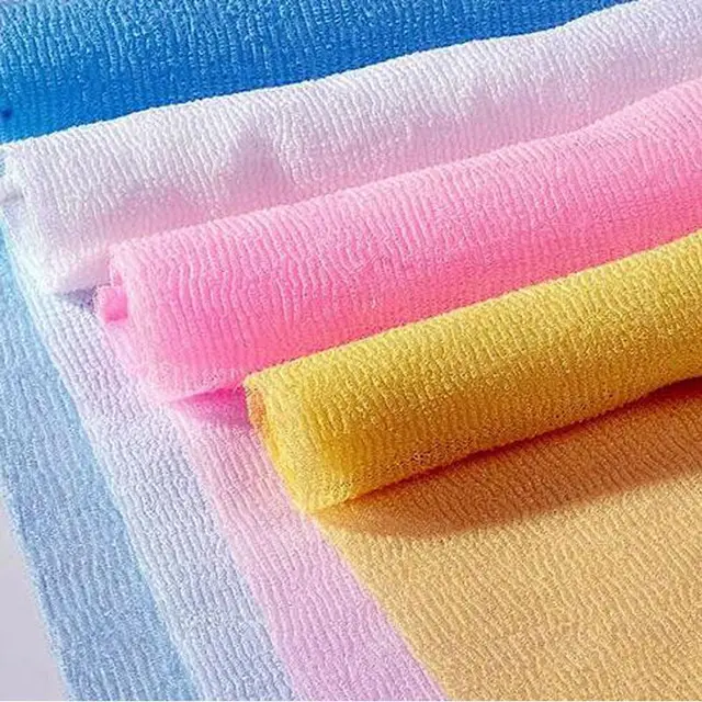 1pc Body Nylon Wash Cloth Bath Towel Mesh Body Washing Clean Exfoliate Puff Scrub Bodys Treatment Bath Shower Products 2