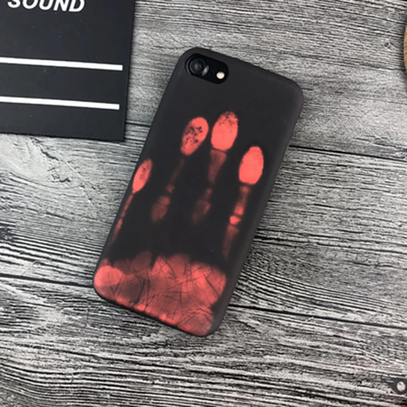 

Wangcangli Mobile phone case temperature sensing thermochromic protective cover for iPhone 8 i 7 i 7 i 8 Plus housing soft cover