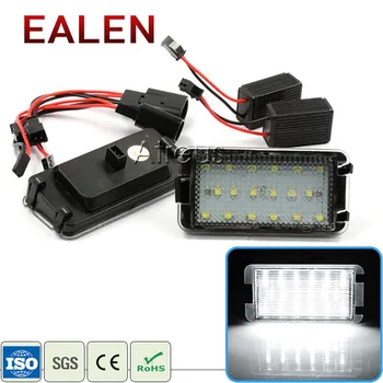 

EALEN 1Pair Car LED License Plate Lights For Seat Leon Ibiza Cordoba Toledo III white SMD 12V LED Lamp accessories Bulb kit
