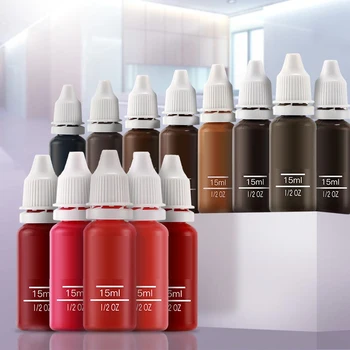 

23 Colors Tattoo Ink Pigment for Makeup Easy To Wear Micro Pigment Eyebrow Eyeliner Lip Body Tattoo Permanents Art Beauty Tools