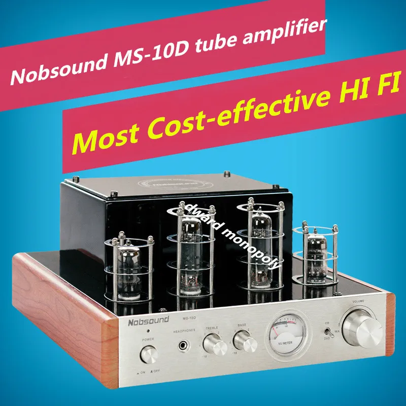Nobsound MS 10D Hifi 2 0 ламповый усилитель вакуумный домашний аудио громкоговоритель 220 В