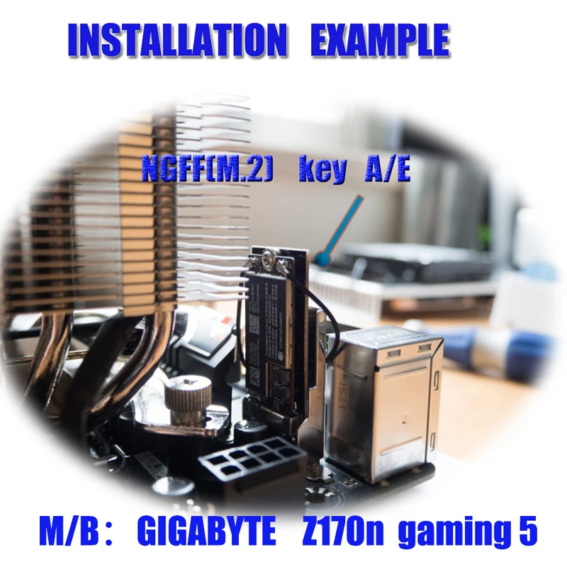 Wi Fi адаптер bcm9360cs2 BCM943224PCIEBT2 12 6Pin беспроводная карта для NGFF Key A/E M2 WiFi карты сетевая