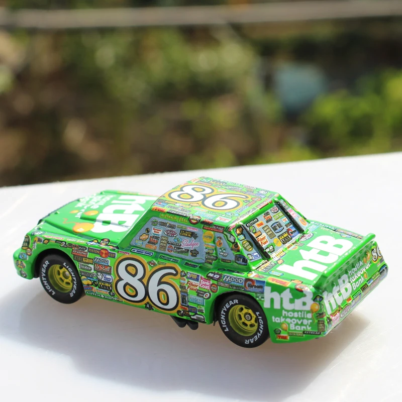 Disney Pixar Cars Toys 2 шт./лот No 86 Mack Truck & Small Car Chick Hicks 1:55 литые под давлением игрушки из