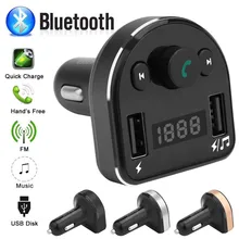 USPS Bluetooth Handsfree автомобильный комплект MP3 плеер FM передатчик Aux модулятор с USB поддержка USB TF Музыка