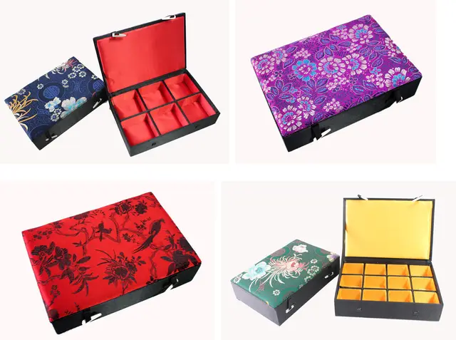 JewelryStorageGift Box Chinese Handmade Classic Silk Embroidery Amazing Chinese Decorative Boxes JewelryStorageGift Box Chinese Handmade Classic Silk Embroidery Amazing Chinese Decorative Boxes