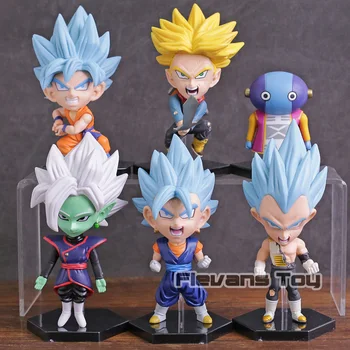 

Dragon Ball Super Super Saiyan God Super Saiyan Son Goku Vegeta Vegetto Trunks Zamasu Zen o PVC Figures Toys 6pcs/set