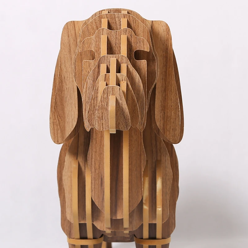 High-end Sausage Dog Wine Holder Wood Home Furniture Coffee Table Desk TM007M