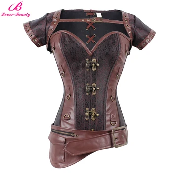 

Lover-Beauty 3 Colors Women Trainer Brocade Corset Vest Steampunk Corset Gothic Cincher Corselet Espartilhos Cosplay Kleding 2XL