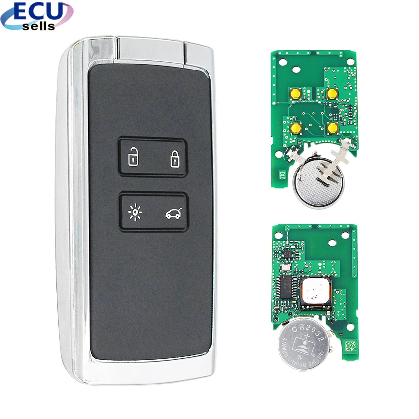 

Smart Remote Key Fob 433MHz 4A Chip for Renault Espace 5, Megane 4, Talisman 2016-2019 FCC ID:KR5IK4CH-01