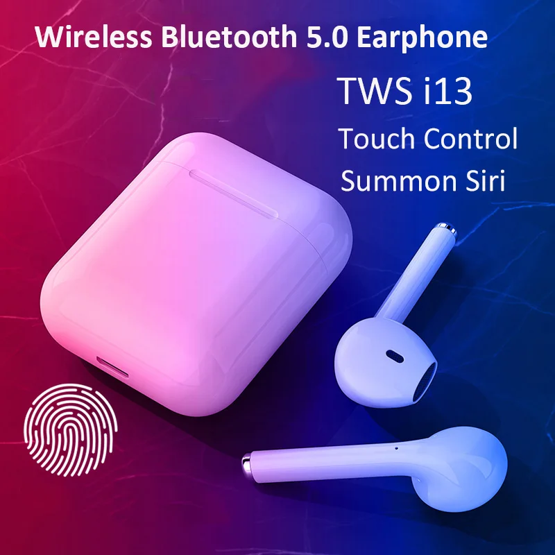 

i13 TWS 2019 Bluetooth Earphones Wireless Touch Bluetooth 5.0 Earphone Headset i19s i12 TWS For iPhone Android Phone