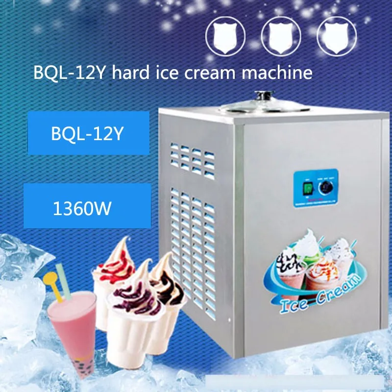 1 шт. BQL-12Y коммерческие мороженое Macchina 12L/ч в Acciaio Inox мороженого 1360 Вт 220 В /50 Гц