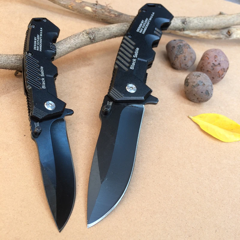 217 Черный Складной нож Тактический охотничий нож для выживания EDC карманные ножи для кемпинга на открытом воздухе боевые портативные многофункциональные инструменты