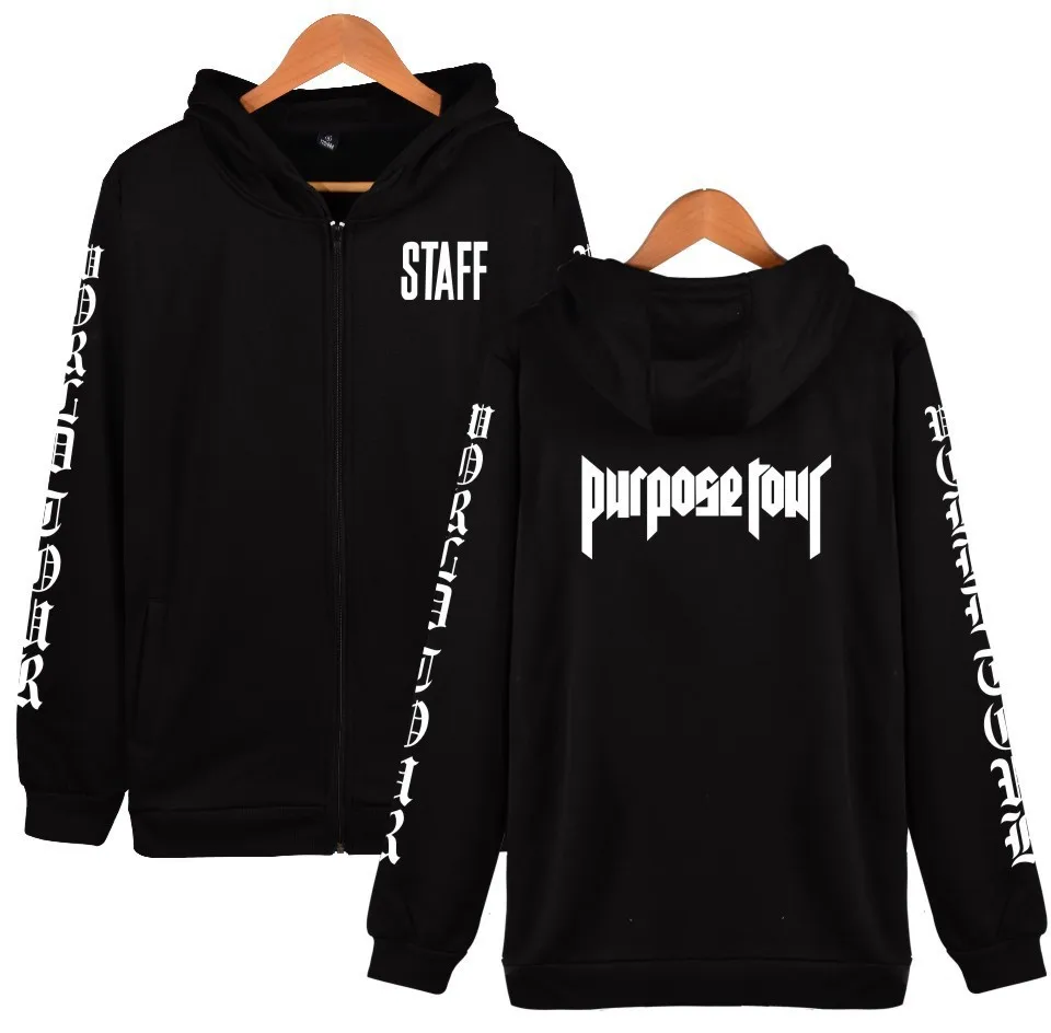 Justin Bieber Zipper Hoodie Fashion Men Sweatshirt Canada Male Singer Hoodies Pullover Unisex Coat Plus Size Clothes 4XL
