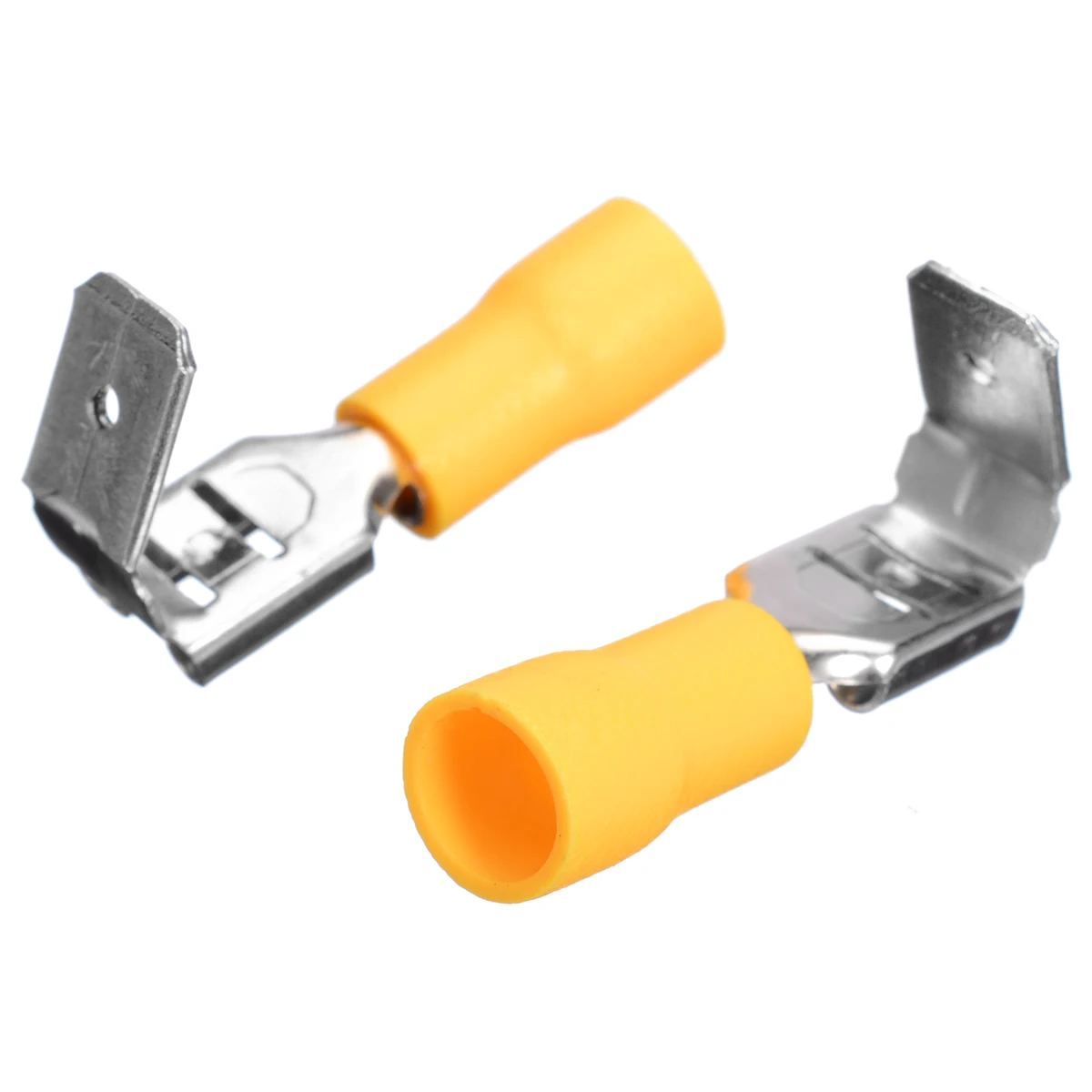 100PCS/Pack Piggyback Spade Crimp Connector Terminal 0.5-6.0mm2 Square 10-22AWG PVC Insulated Crimp Terminals Set