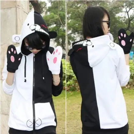 

Danganronpa Monokuma Bear Spring Autumn Cartoon Anime Hoodies Sweatshirt Jacket Cosplay Costume For Woman Man
