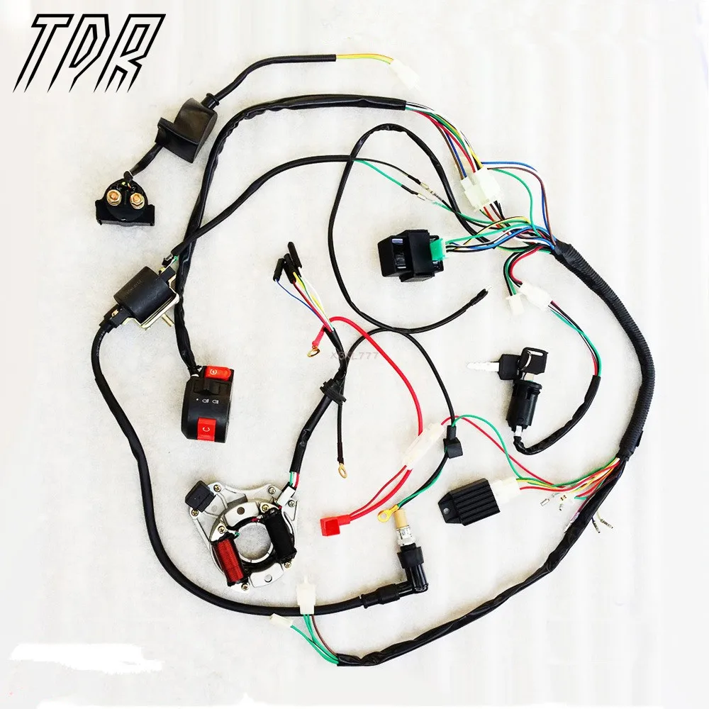 new 50 70 90 110cc 125cc wire harness wiring wiring diagram