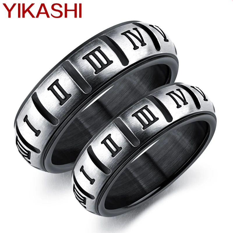 Trendy Couple Rings Titanium Steel Wedding Engagement Promise Band