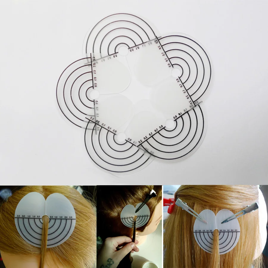 

100pieces Hair Connector sheet For Human hair extension/Hair Extension Tools transparent Heat Protector Shields with Scale Mark