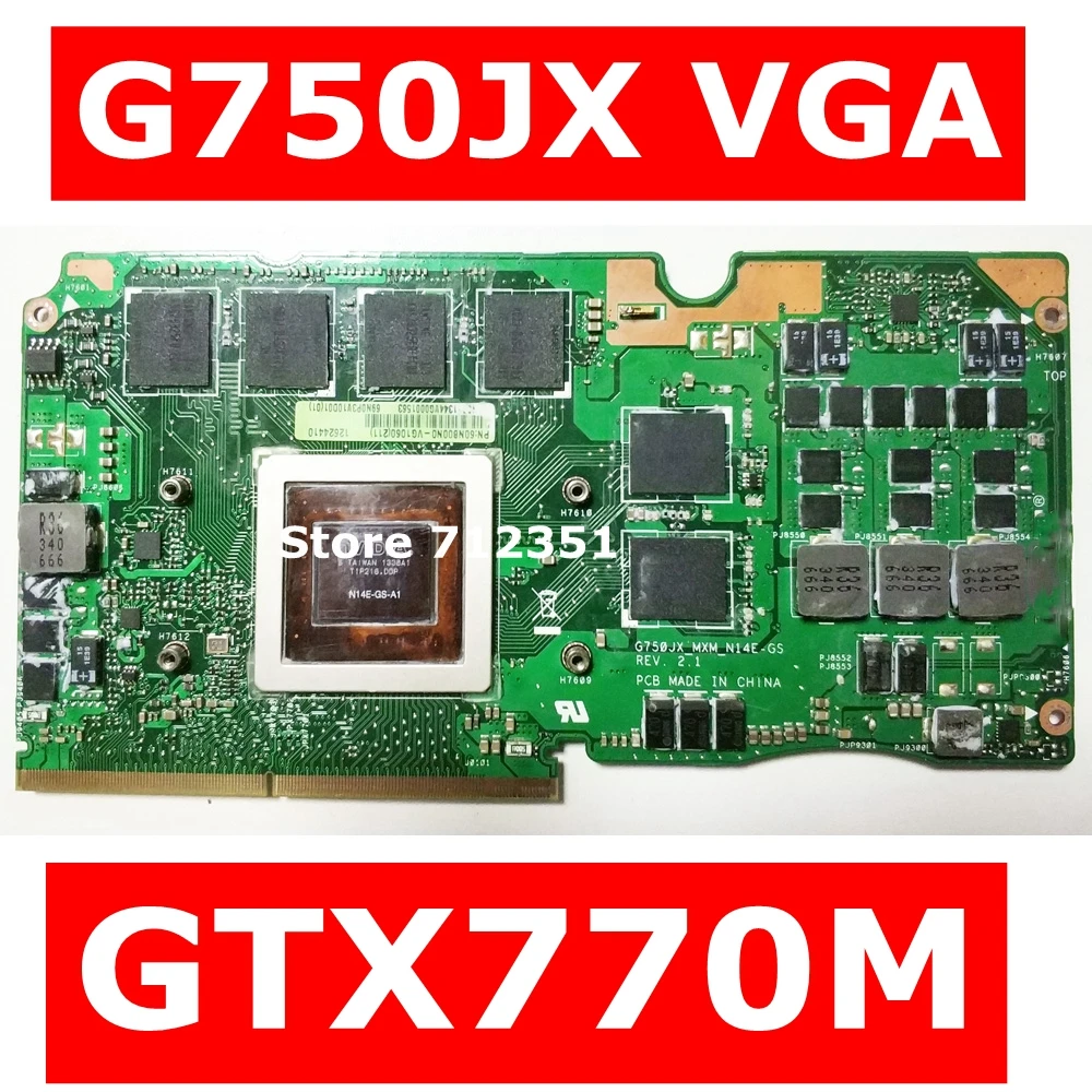 For ASUS G750J G750 G750JX G750JW N14E-GE-A1 GTX 765M 2GB Graphic Video Card