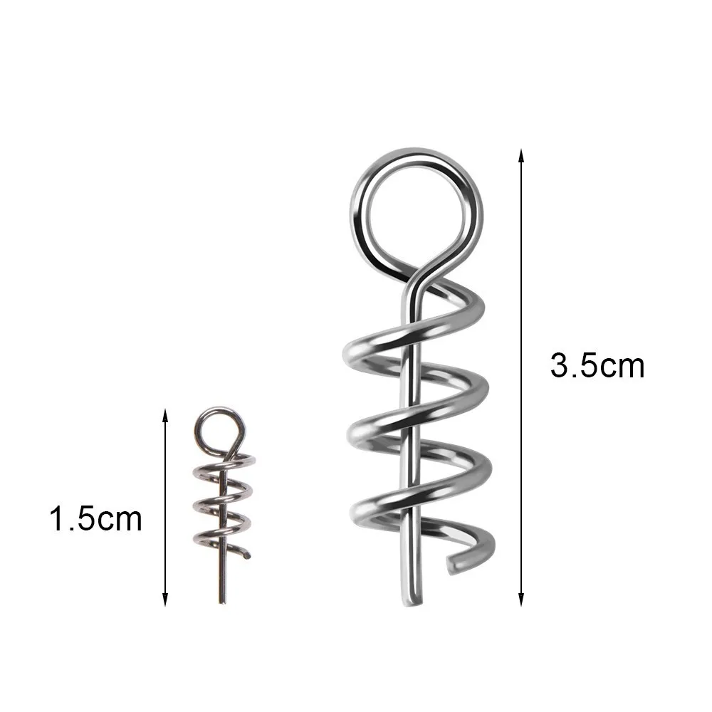 Рыболовная приманка пружинный замок булавка 20 шт./лот Мягкая приманка стальная спираль пружинный замок контактный разъем аксессуары для рыболовных приманок