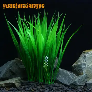 

Home Fish Aquatic Decorations Aquarium Landscaping plastic Simulation grass Plants Rockery Sand Models Goldfish scaft 2pcs/lot