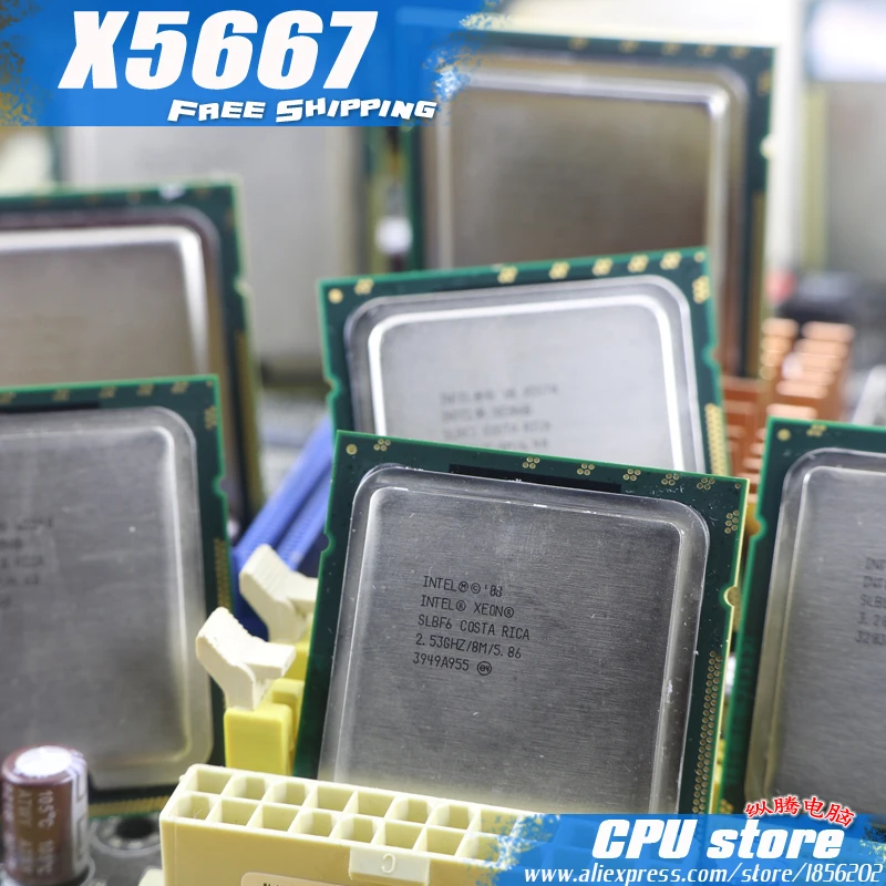 Процессор Intel Xeon X5667 cpu/3,06 ГГц/LGA1366/12 МБ/L3 95 Вт кэш/четырехъядерный/серверный cpu, есть, X5647