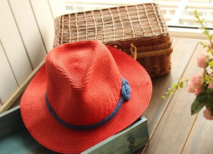 Опт и розница, модная женская широкополая Летняя Пляжная соломенная шляпа с широкими полями, модные аксессуары