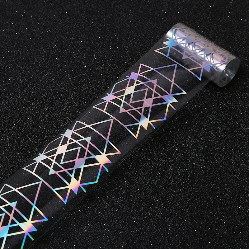 Сердце Holo Tips мерцающие Фольга для ногтей голограмма звездное небо лазерный Блеск Маникюр дизайн ногтей переводная наклейка 100*4 см