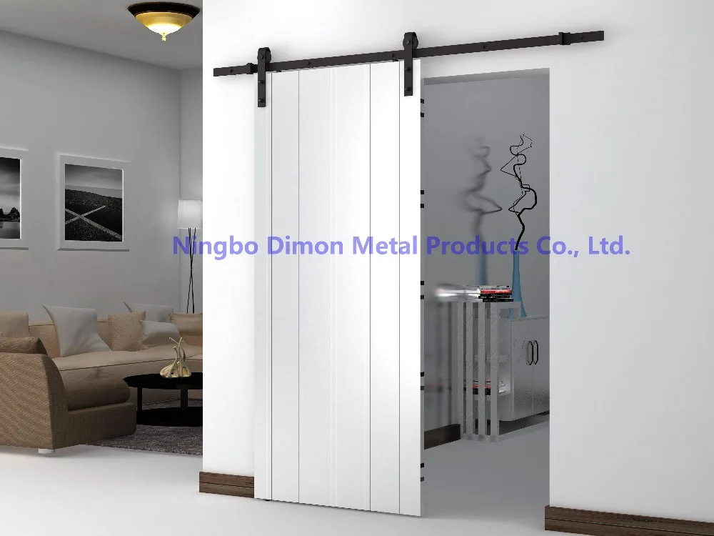 Dimon customized sliding door hardware with soft closing wood door hardware DM-SDU 7201 with damper kits without sliding track