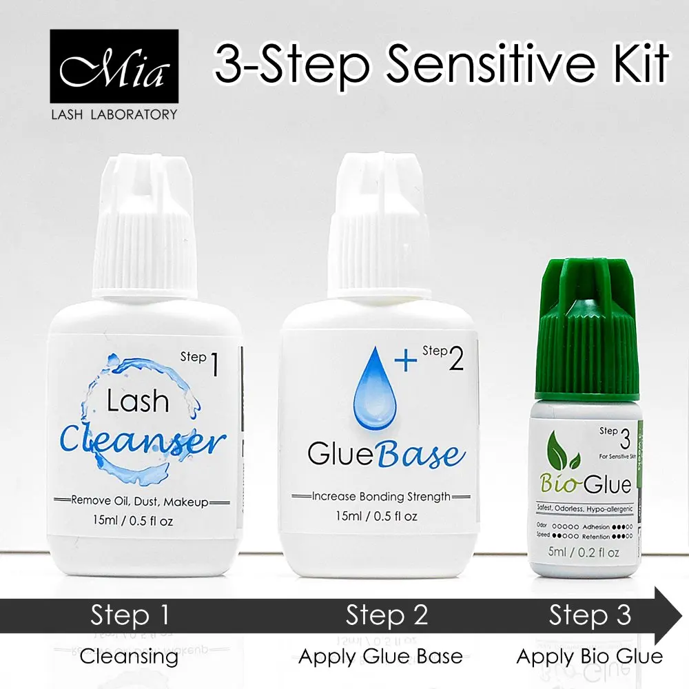 

[Sensitive Kit] Mia Bio Hypoallergenic Eyelash Extension Glue Adhesive by Mia Lash Laboratory