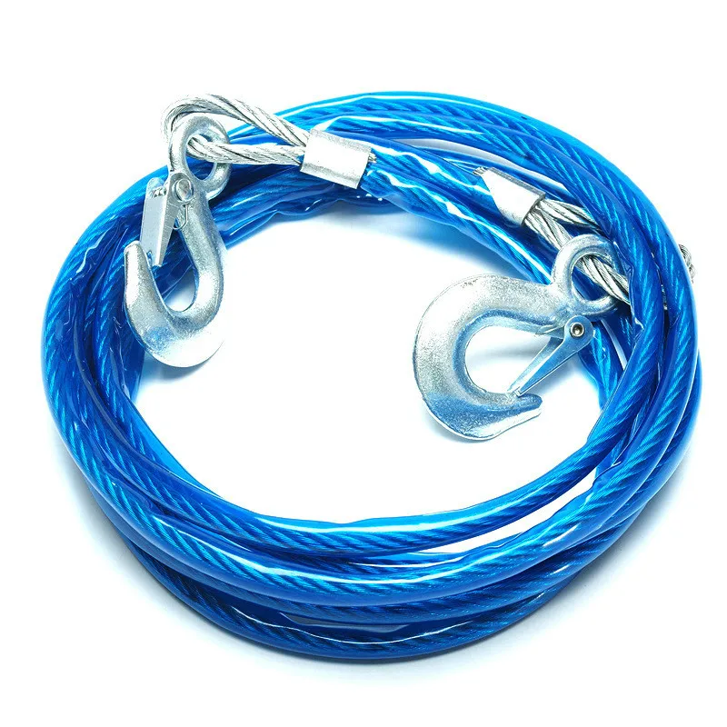 6 طن 6 متر سيارة حبل قطر السيارات قارب شاحنة سحب حزام حبل هوك سيارة الثقيلة الطوارئ الصلب الحبال اكسسوارات السحب الجر الحبال