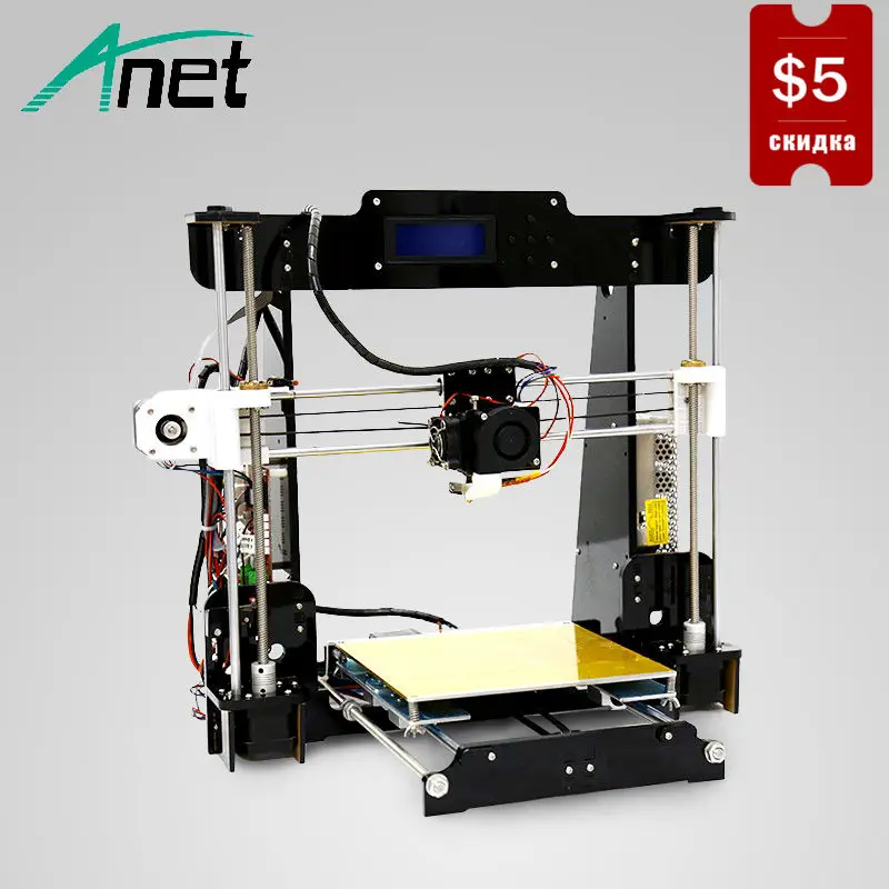 

Original Anet A8 3D Printer Prusa i3 High Precision 3D Printer Easy Assembly Filament Kit LCD Screen SD Card Send From Moscow