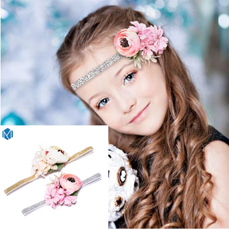

Cute Baby Kids Headband For Girls Elastic Hair Bands Floral Hair Gum Head Wrap Fashion Hair Accessories Hair Loop hoofdband
