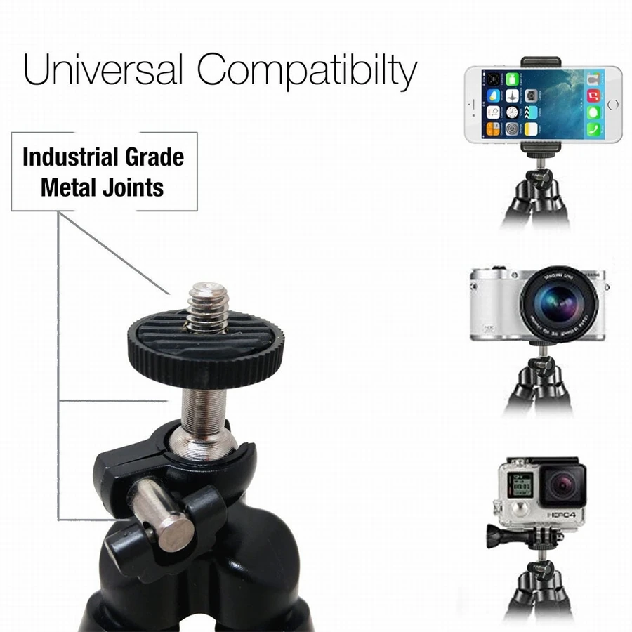 Portefeuille Mini Cell Phone Tripod Flexible Phone Holder Stand For iPhone X 8 7 Plus 6 Xiaomi mi6 Mi5 Smartphone Remote Suporte (2)