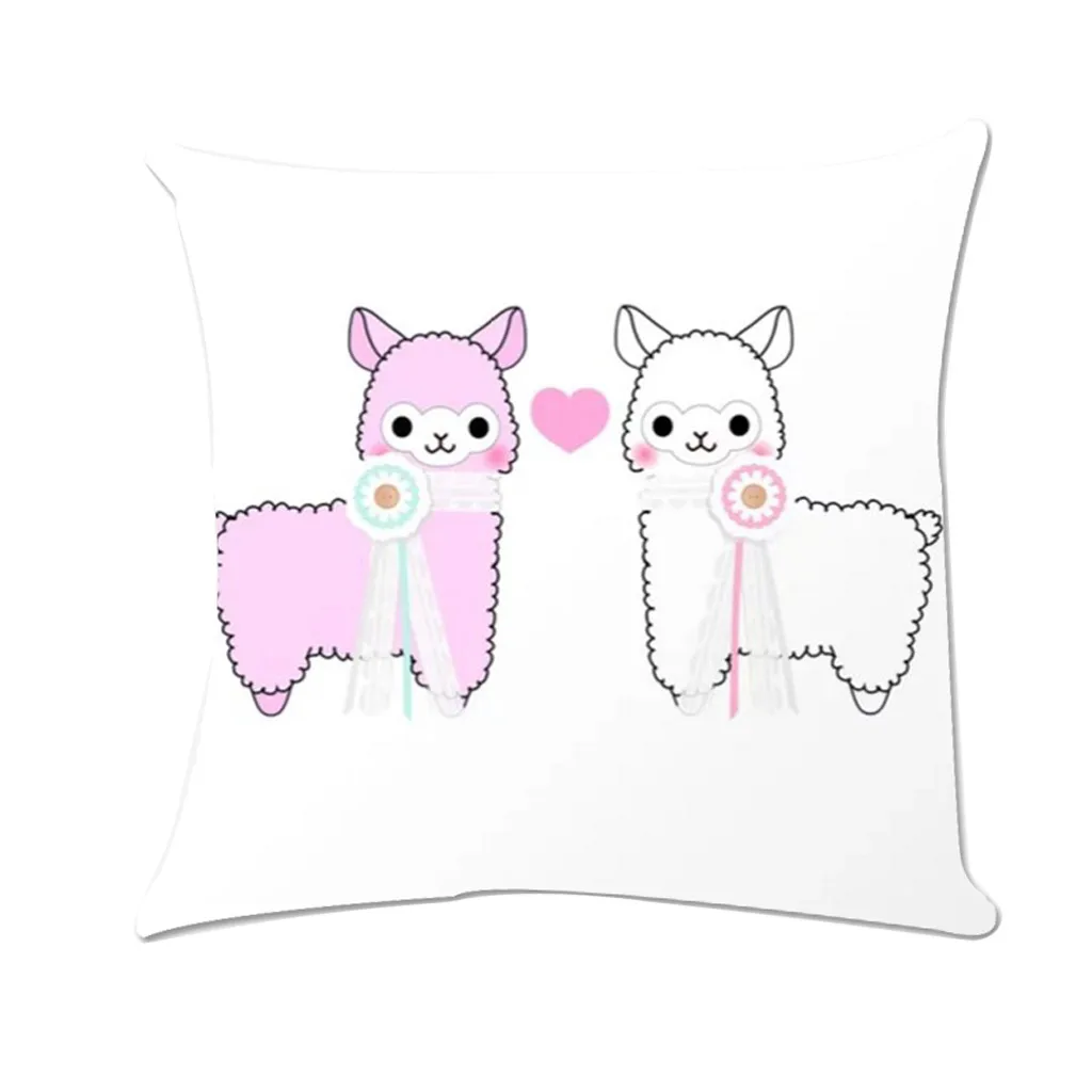 

Gajjar Pillow Case Lovely Alpaca Printing Sofa Cushion Cover Home Decorative Bed Cushion Cover 45x45cm fundas de Cperro 35.DEC.8